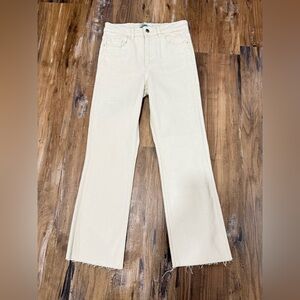Zara Women's Off-White Flare Jeans
